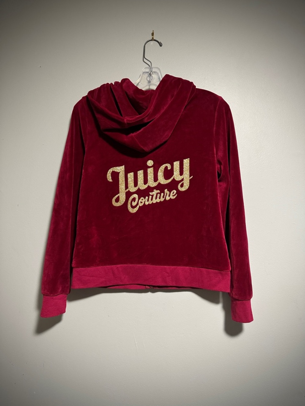 Y2K Juicy Couture Raspberry Velour Hoodie